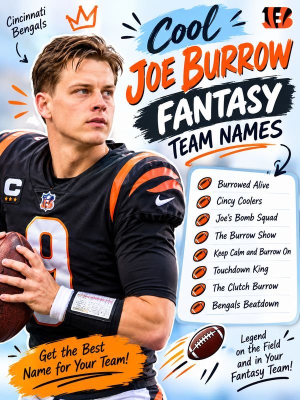 Cool Joe Burrow Fantasy Team Names